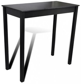 fekete MDF bárasztal 115 x 55 x 107 cm