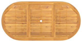 kihúzható tömör tíkfa kerti asztal 110-160 x 80 x 75 cm