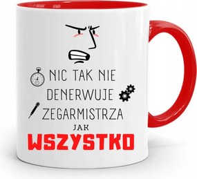 Piros Óramester Bögre Minden Idegesítő, fényképes nyomattal