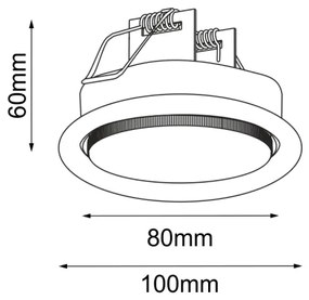 Brosline 3029 - Süllyesztett mennyezeti lámpa DROP 1xGX53/9W/230V fehér