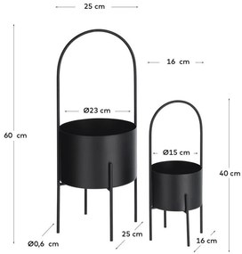 Fém kaspó szett 2 db-os ø 25 cm Mash – Kave Home
