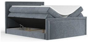 Sötétszürke ágyneműtartós boxspring ágy 180x200 cm Lavenda – Maison de Rêve