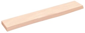 kezeletlen tömör tölgyfa fali polc 60x10x2 cm