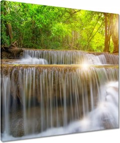 Vászonkép 60x60 Ázsiai tájkép Vízesés