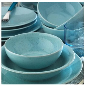 Étkészlet 24 db kék/porcelán