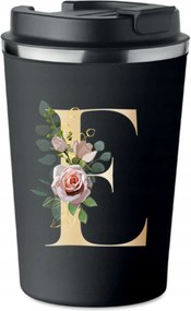 Prémium termo bögre fekete E-betűvel Evelin monogram KT_139_cz