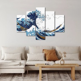 Kép - japán rajz, hullámok (150x105 cm)