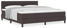 Boxspring Ágy Matraccal Sötétbarna 180x200 cm Szövet