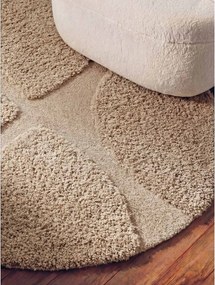 Bézs kézi szövésű kerek szőnyeg ø 160 cm Lambeth Jasper – Ted Baker