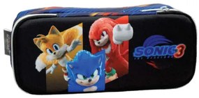 Sonic a sündisznó Brawn 2 rekeszes tolltartó 26 cm