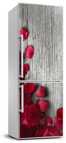 Dekor matrica hűtőre Vörös rózsák FridgeStick-70x190-f-99989329