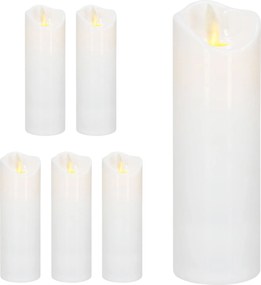 6 db 15 cm-ES Elemes Led Betét Elektromos Lángeffektus Mécsesekhez