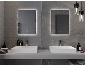 Mexen Sun, LED fürdoszobai tükör háttérvilágítással 50 x 70 cm, 6000K, páramentes, 9807-050-070-611-00