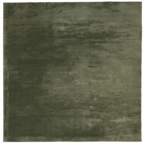 HUARTE erdőzöld rövid szálú puha és mosható szőnyeg 200x200 cm