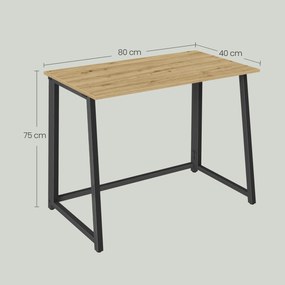 Összecsukható ZARIMO íróasztal 80x40 cm, artisan tölgy