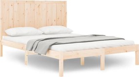 vidaXL tömör fenyőfa ágykeret ágy matrac nélkül 120 x 200 cm