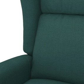 sötétzöld szövet felállást segítő fotel
