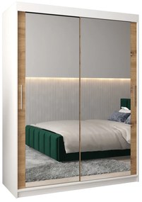 Ruhásszekrény 150 cm Toki 3 (matt fekete + artisan tölgy). 1065071