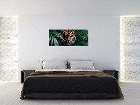 Kép - Egy tigris portréja a dzsungelben (120x50 cm)