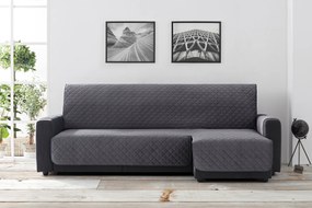 Kanapé ágytakaró velúr sarok steppelt protektor 200 cm szürke