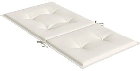 4 db melange krémszínű szövet háttámlás székpárna 100x50x4 cm