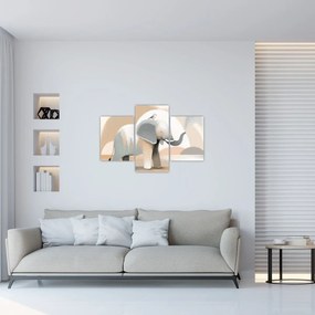 Kép - Elefánt pasztell színekben (90x60 cm)