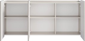 Malmi függesztett komód 150 cm háromajtós - kasmír / fekete