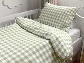 Krepp ágynemű kiságyhoz Renforcé GRENTIS zöld Ágyneműhuzat mérete: 45 x 65 cm | 90 x 140 cm