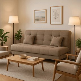 2 db-os szett, ágyazható kanapé barna színben NEPAL