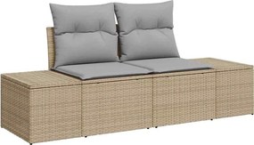 vidaXL Kerti kanapé párnával Bézs 184 x 62 x 69 cm polirattan