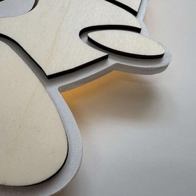 LED dekorációs mackó repülőben – Gyerek éjszakai fény a falon | BRUM