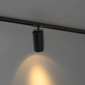 Modern fekete spotlámpa 1 fázisú sínrendszerhez 70 mm - Iconic Jeana Luxe