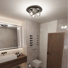 Mennyezeti lámpa SOLAR 3xE14/10W/230V fekete/szürke