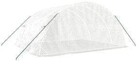 fehér acélvázas melegház 20 m² 5 x 4 x 2,3 m