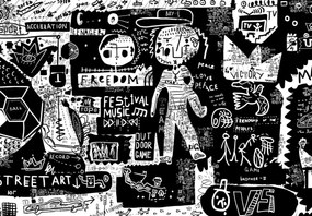Fotótapéta - Street art, feliratok és minták (147x102 cm)