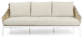 Milou háromszemélyes fehér kanapé