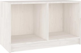 vidaXL fehér tömör fenyőfa TV-szekrény 70 x 33 x 42 cm