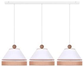 Duolla - Csillár zsinóron AVIGNON 3xE27/15W/230V fehér/barna