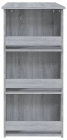 szürke sonoma színű bárasztal tárolópolccal 102 x 50 x 103,5 cm