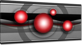 Vászonképek 115x55 Vörös gömbök Absztrakt