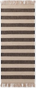 Fekete-krémszínű kétoldalas-kézi szövésű juta futószőnyeg 80x200 cm Playa – Hanse Home