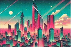 Kép – Nagyváros pop-art stílusban (90x60 cm)