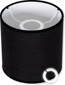 Stílusos Lámpaernyő 15 cm e14 e27 Fekete Lenvászon Lámpabúra Csillár Lámpa