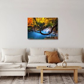 Kép - Vízesések Ázsiában (üvegen) (70x50 cm)