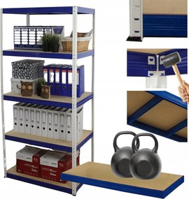 Tárolószekrény fém állvány Helios 180x120x45cm 5Px275kg Tartós Pl