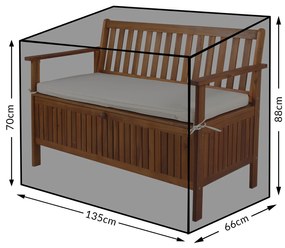 Kingsleeve® Védőhuzat a kerti padhoz 135x66x88