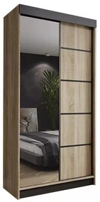 Amo 100 Tolóajtós Szekrény 100cm, Sonoma Tölgy