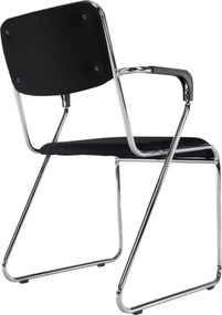 Tárgyolószék, fekete háló, DERYA NEW