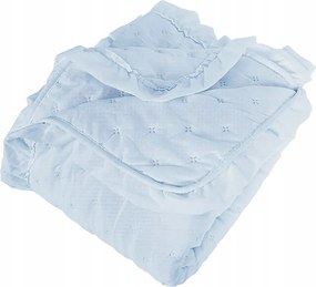 Dekoratív ágytakaró fodros pöttyökkel Verona 170x210 cm Kék