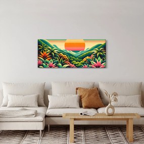 Kép - Színes naplemente (120x50 cm)